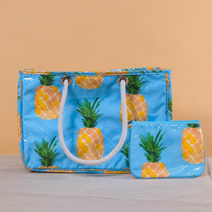 On The Go Bag Blue Pineapple